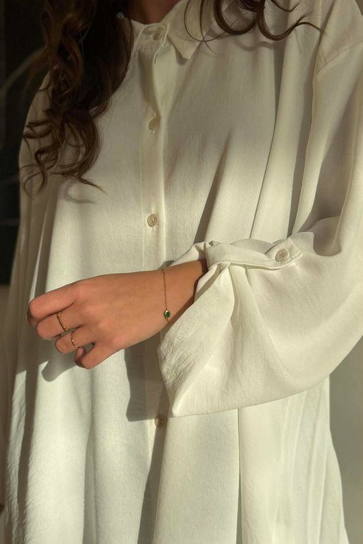 Suki Pleat Back Blouse White -